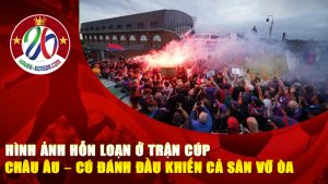 Hình ảnh hỗn loạn ở trận cúp châu Âu – cú đánh đầu khiến cả sân vỡ òa và trọng tài rút thẻ đỏ đầy tranh cãi